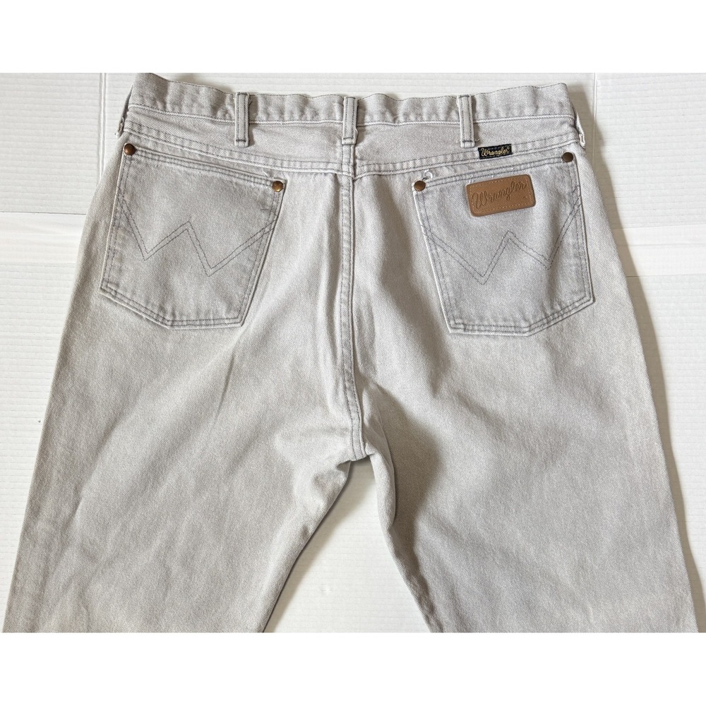 VTG WRANGLER 13MWZPG - Men's Cowboy Cut Jeans - Gray USA Made Western - 38x32